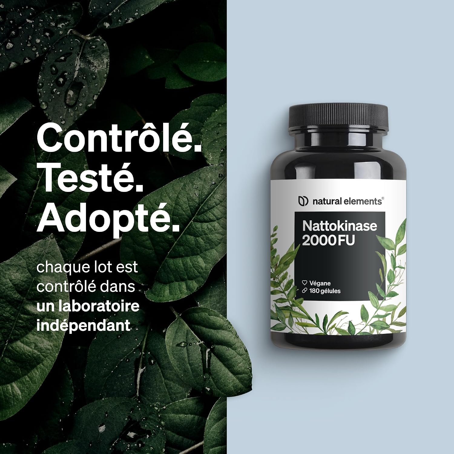 Detalle 2 de Nattokinase 100 mg – 180 gélules (20 000 FU/g) d’origine natto, véganes, sans OGM