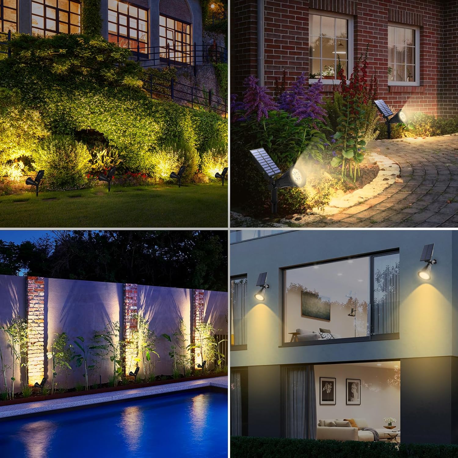 Thumbnail 6 de T-SUN (2 pack) faretto solare per esterni IP65 con pannello da 2,5 W, 2 modalità e angolo regolabile fino a 180° (4000K)