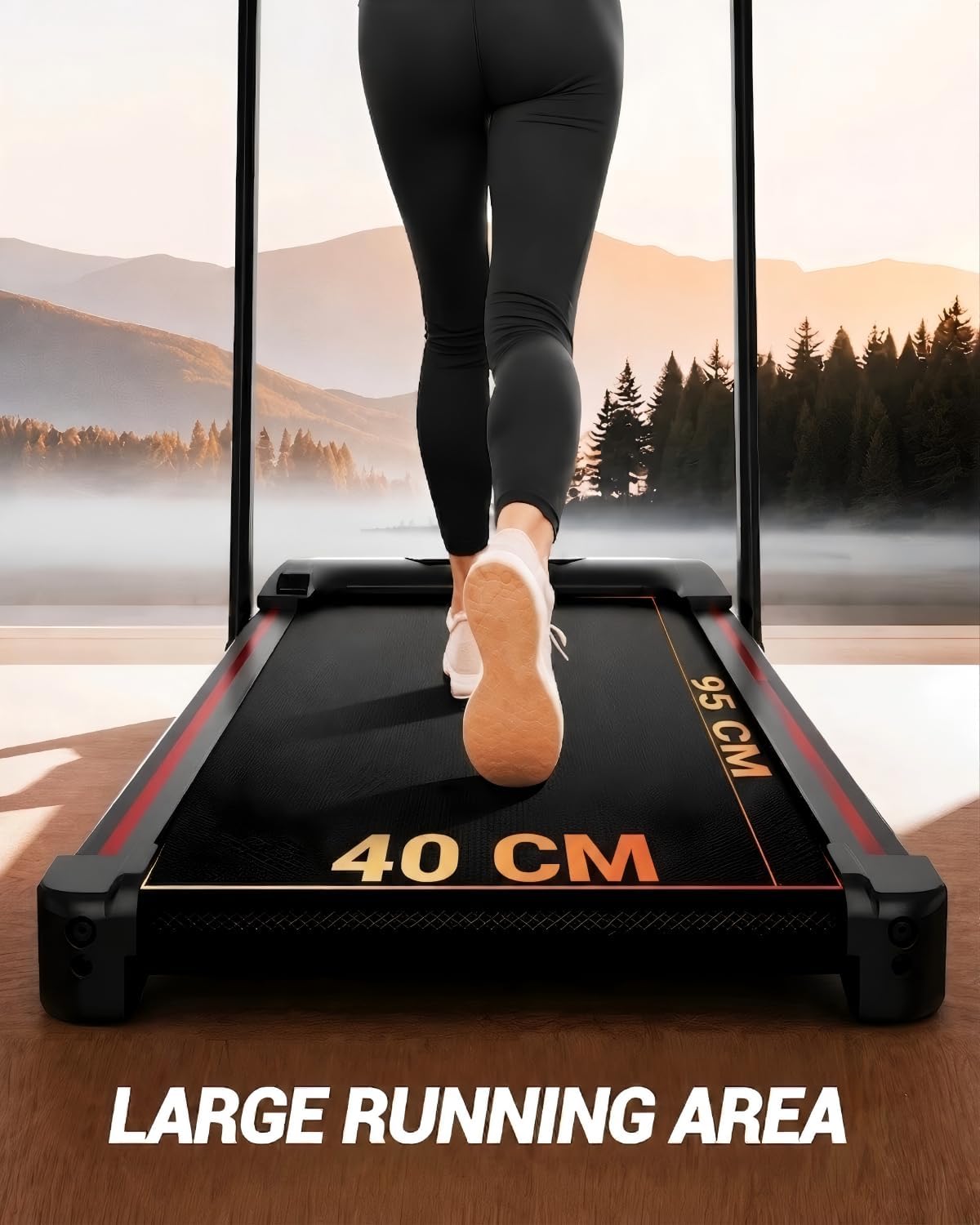 Detalle de LONTEK Folable Walking Pad with 15% Incline and 3.0HP Motor – Under Desk Treadmill for Home