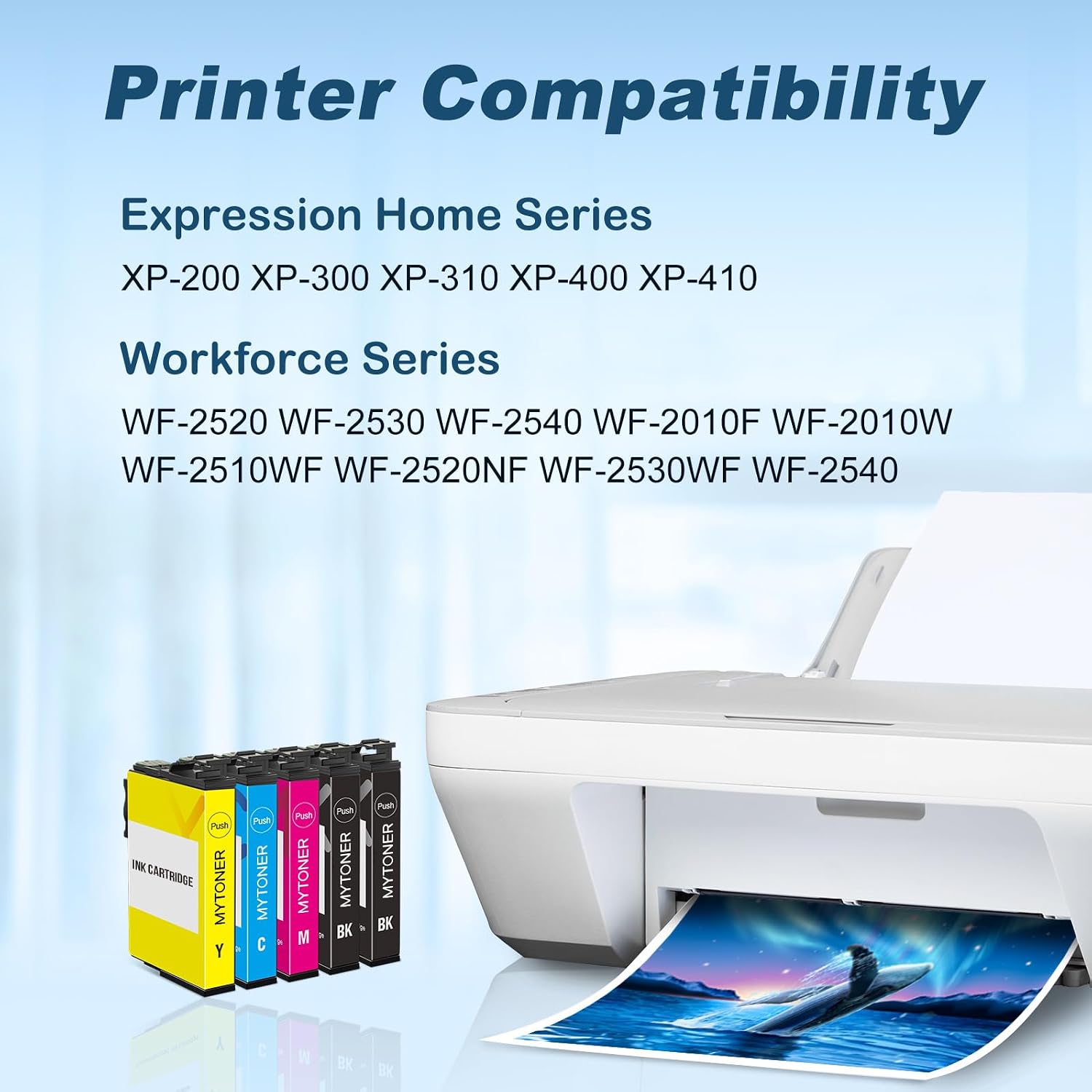 Detalle de MYTONER 200XL Remanufactured Ink Cartridge Set, 5-Pack for Epson Printers