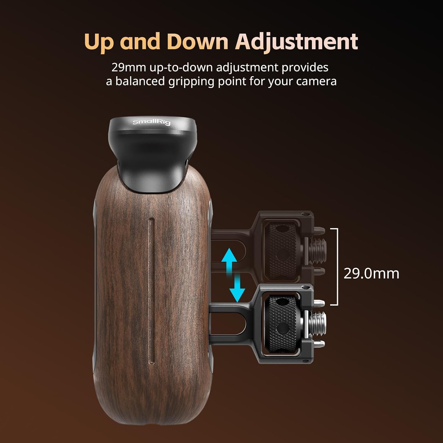 Thumbnail 3 de SmallRig Wooden Side Handle for Camera Cages (5238) – Left or Right Hand Ergonomic Grip