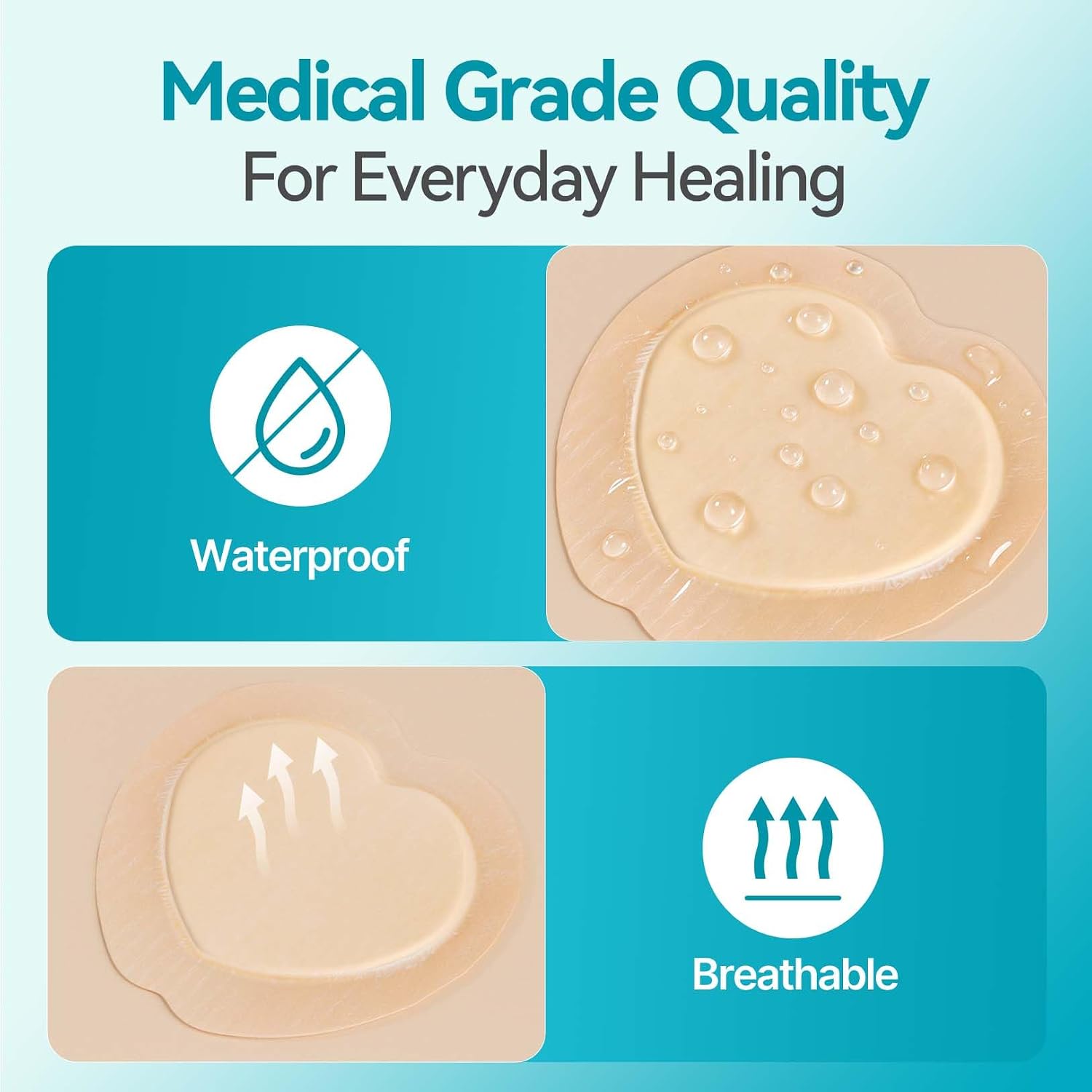 Detalle 2 de Dimora Stickered.MSKU.1739950578536 Sacral Silicone Foam Dressing, 7" x 7", 20 Count