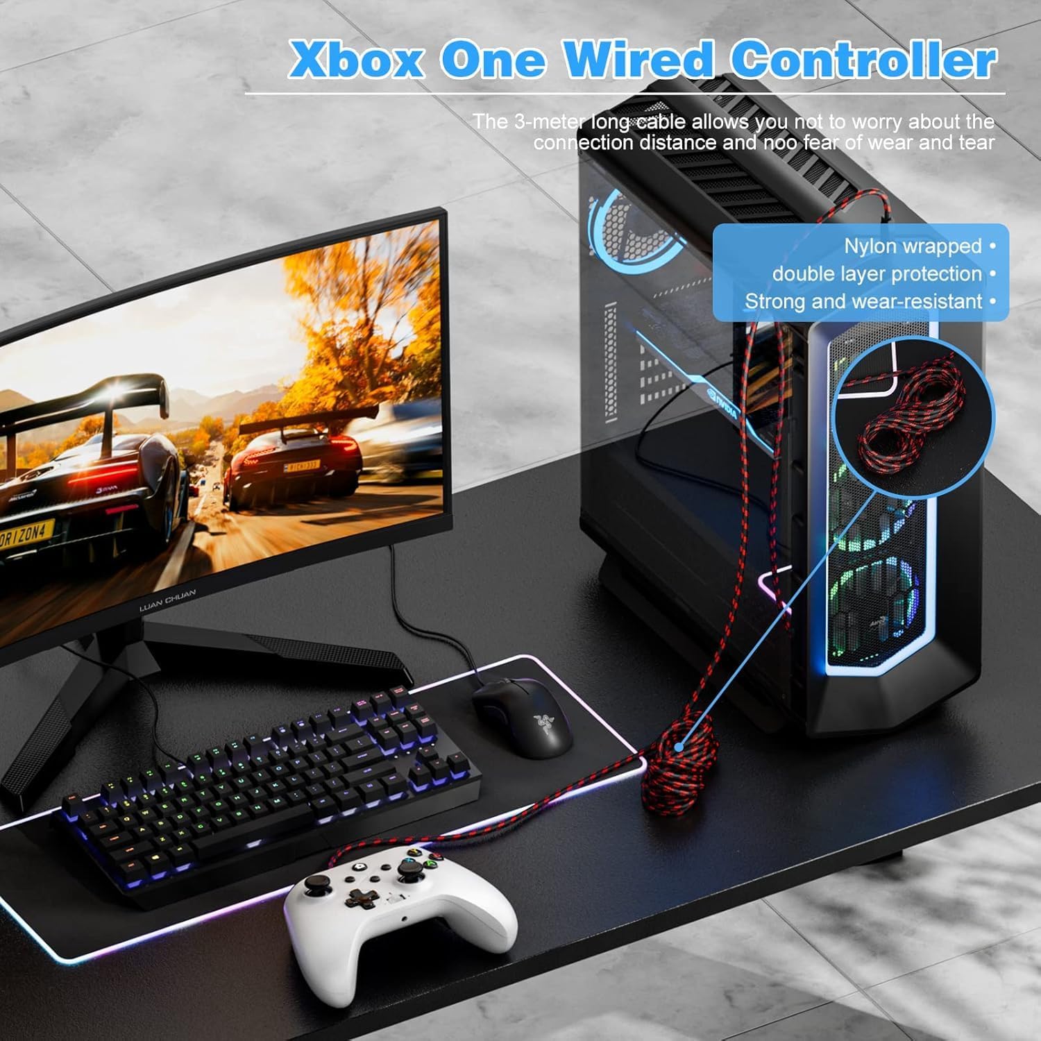 Detalle de Gamrombo 2 Pack Wired Controller for Xbox Series X/S, Xbox One & Windows PC