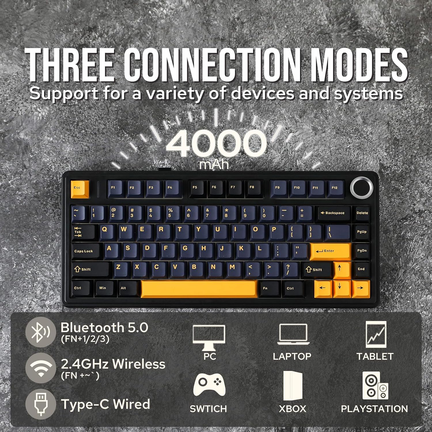 Detalle de EPOMAKER AULA F75 Wireless Mechanical Keyboard