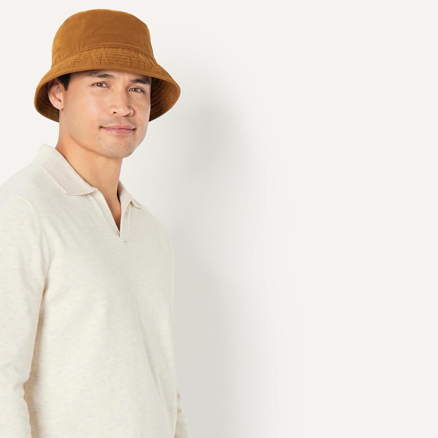 Detalle de Amazon Essentials AE Washed Cotton Bucket Hat for Men (Cotton Canvas, Breathable Eyelets)