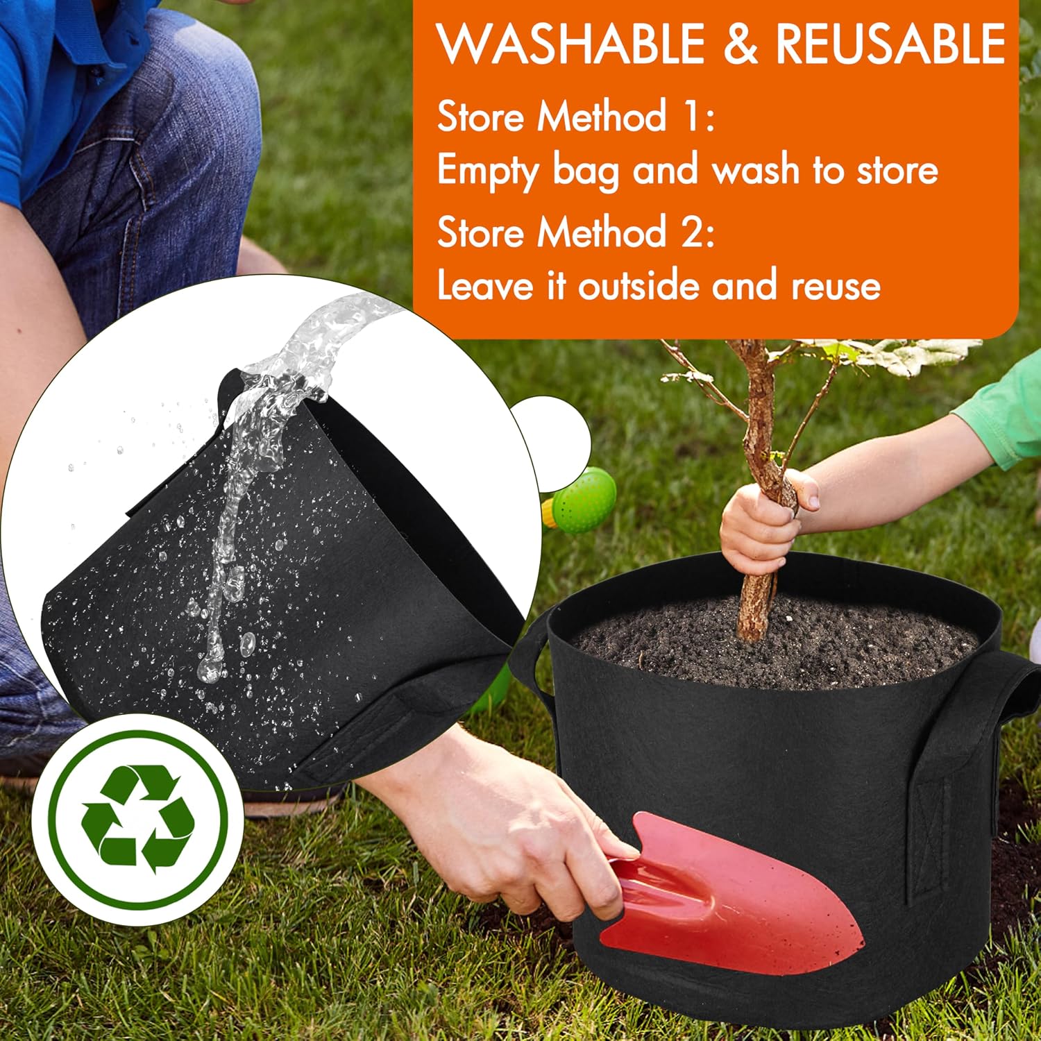 Thumbnail 6 de Gardzen GGB08 5-Gallon Grow Bags, 10-Pack with Airflow and Reinforced Handles