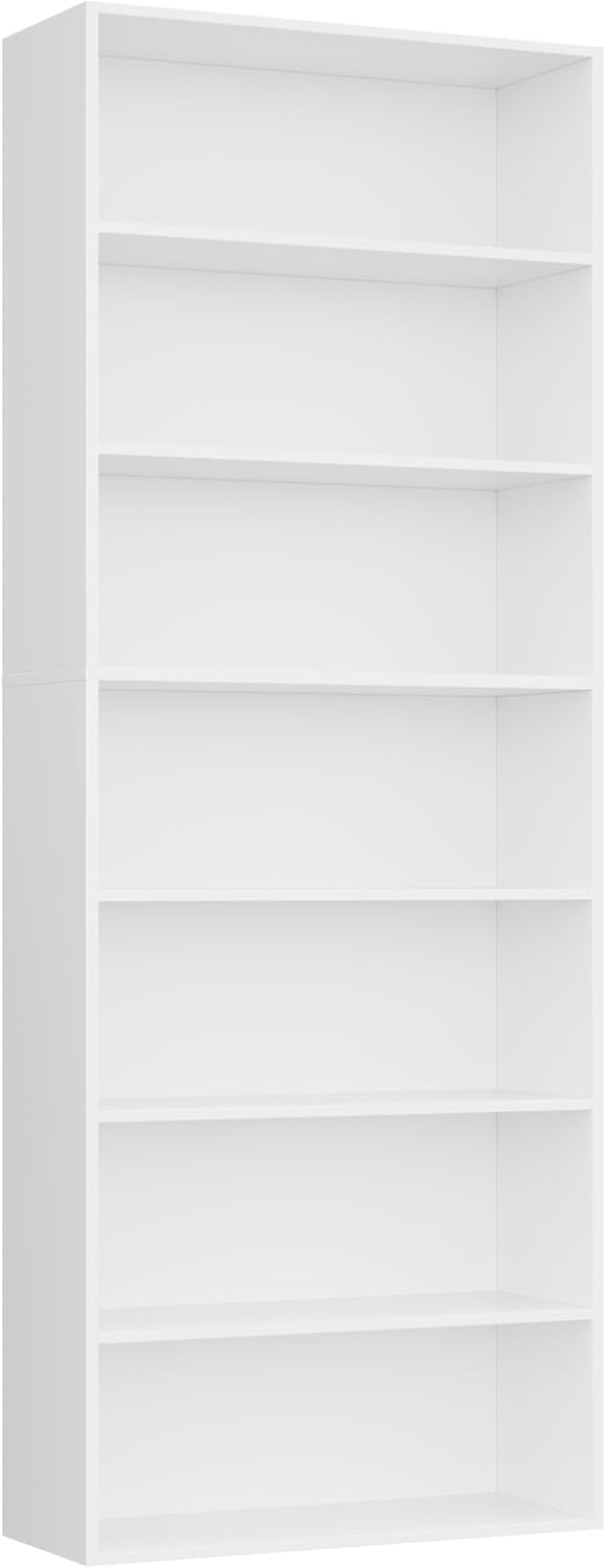 Thumbnail 6 de FirFurd Bibliothèque étagère de rangement 7 niveaux 209,5 x 60 x 23,5 cm (blanc)