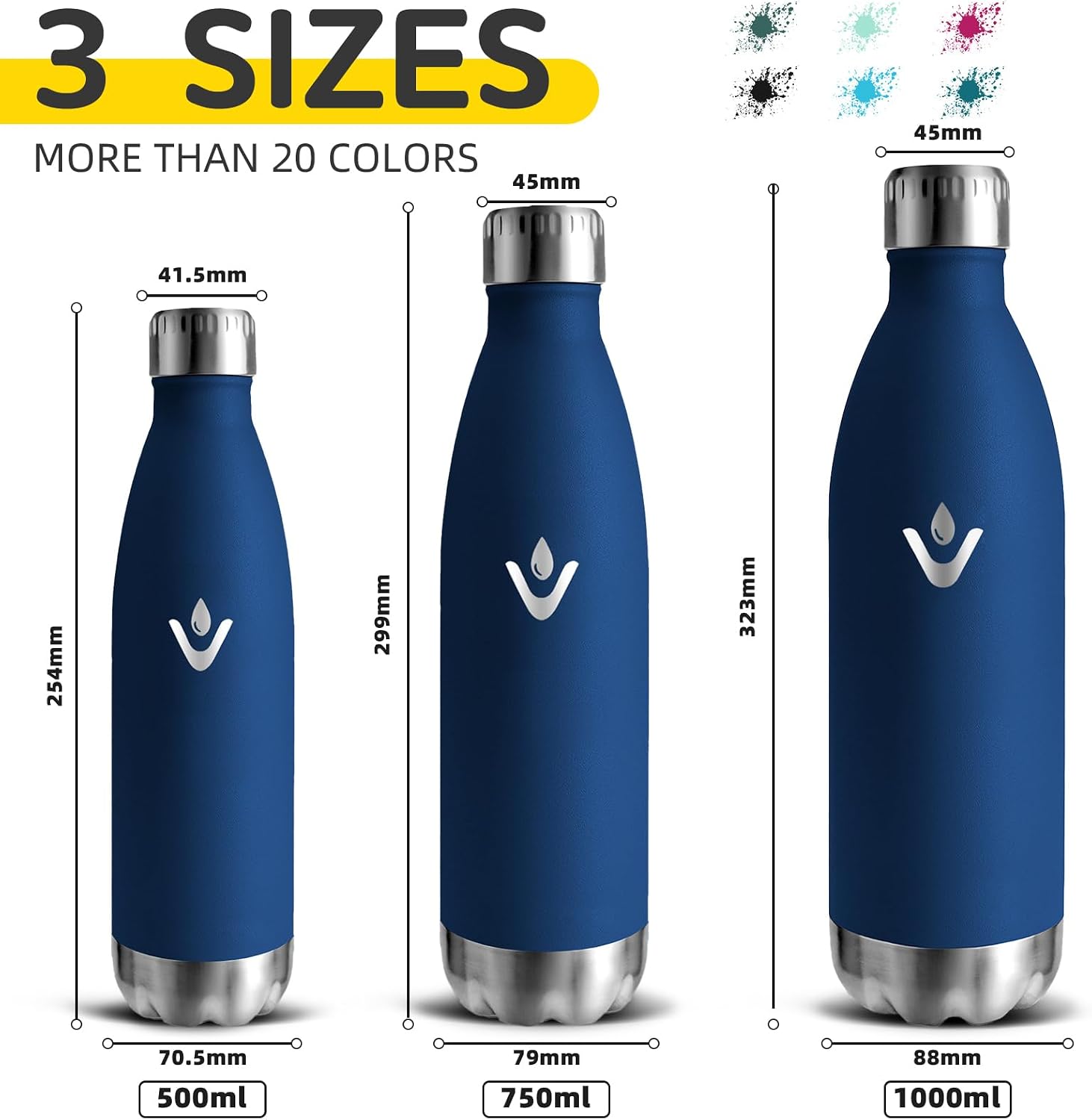 Detalle de Grsta Gourde Isotherme 750ml en acier inoxydable – zéro BPA, anti-fuite, pour sport et voyage