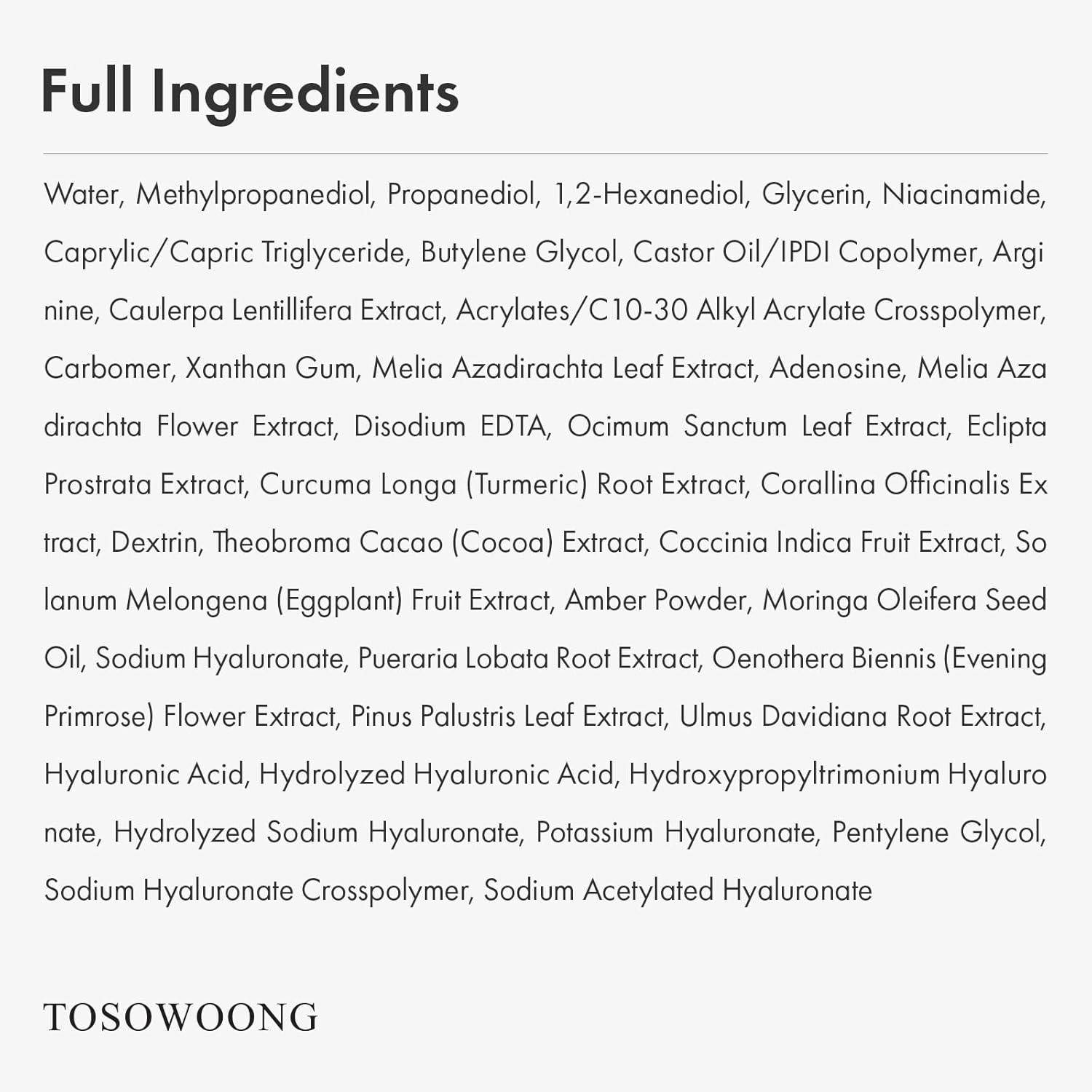 Detalle de TOSOWOONG Siero ai Caviali Verdi per i Pori con 2.500ppm di Caviale Verde, niacinamide e minimizzatore dei pori (33 ml)