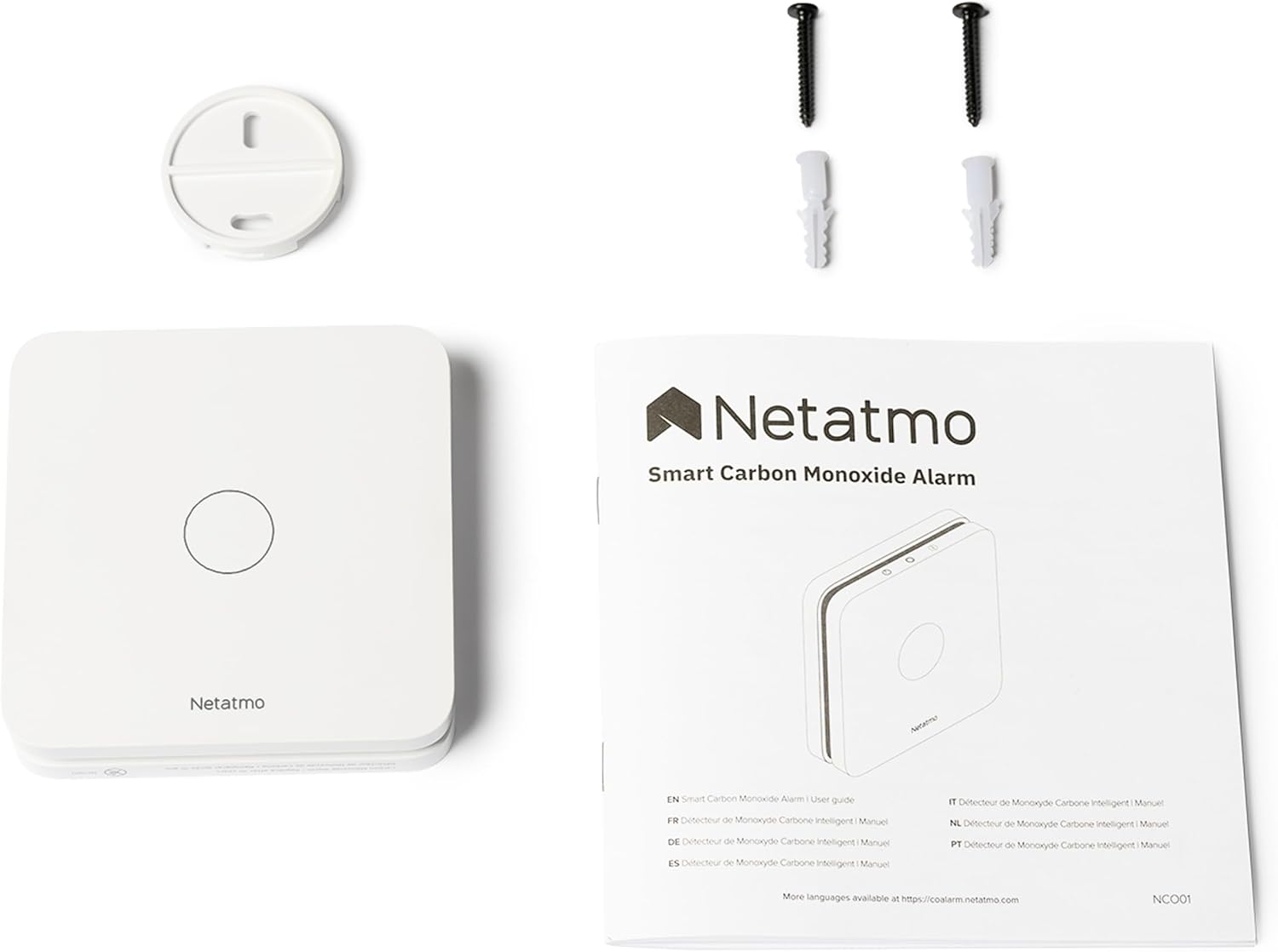 Thumbnail 2 de Netatmo Smarter Kohlenmonoxidmelder (WLAN) mit 10-Jahres-Batterie, 85 dB Alarm und Selbsttest