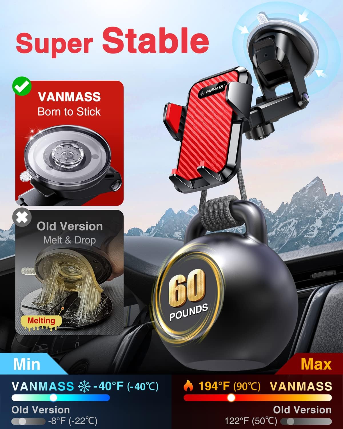 Thumbnail 4 de VANMASS 2025 Military-Grade Car Phone Mount