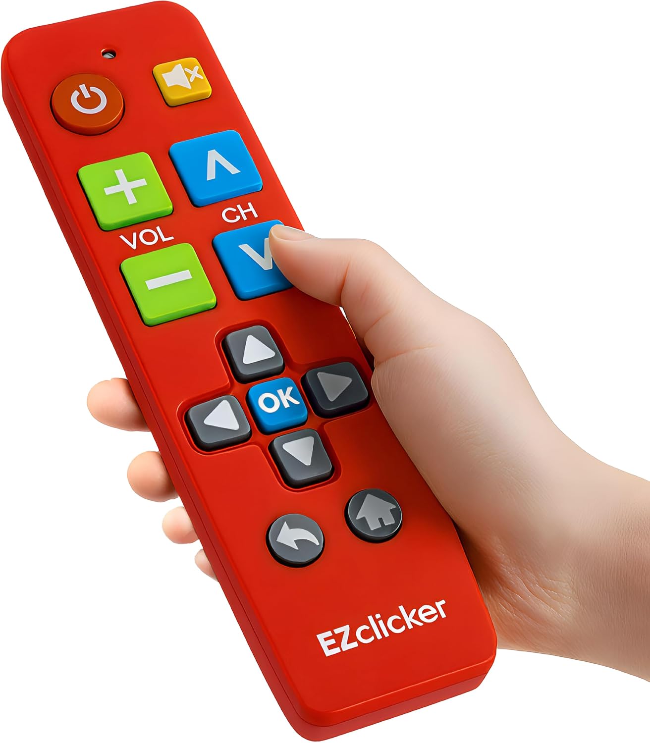 Detalle de Samsung Replacement TV Remote (Red) with Big Buttons for Samsung TVs Only