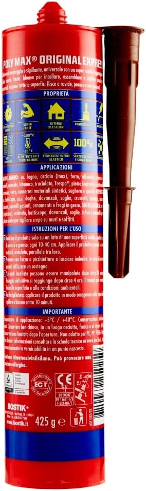 Thumbnail 1 de Bostik Poly Max Original Express: Colla di Montaggio e Sigillante Universale Super Rapido e Super Forte – Terracotta, 425 g