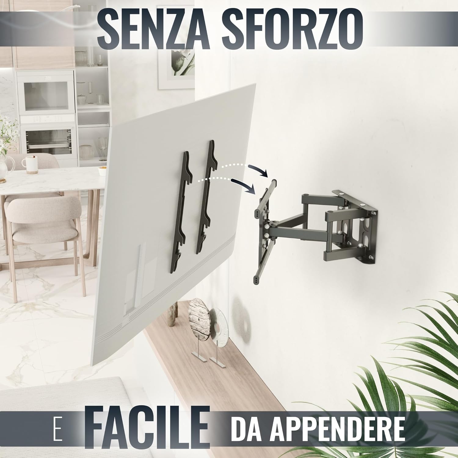 Detalle 2 de RICOO S7244 supporto TV 32"-65" 50 kg