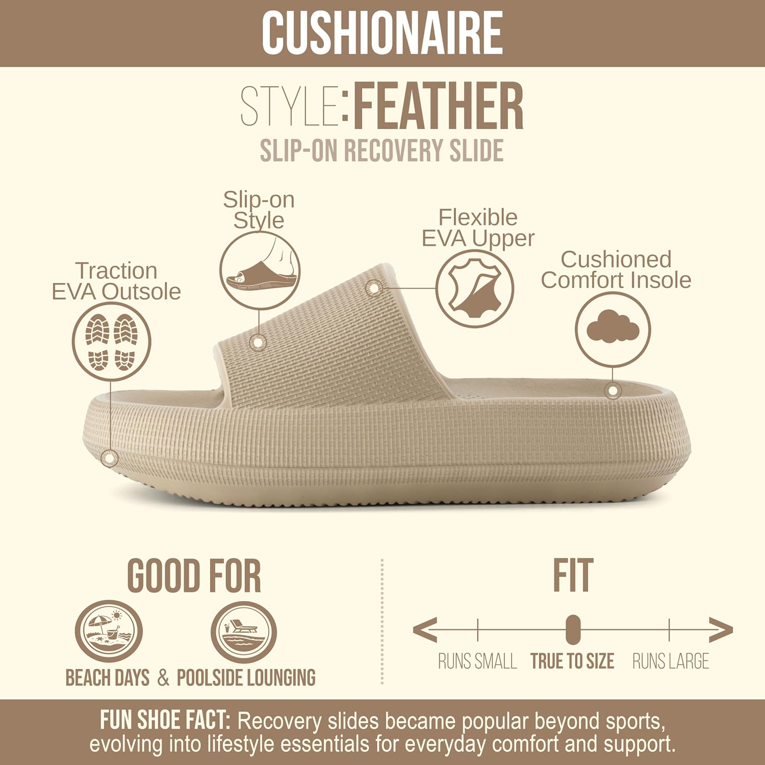 Thumbnail 3 de Cushionaire Feather EVA Slides for Women