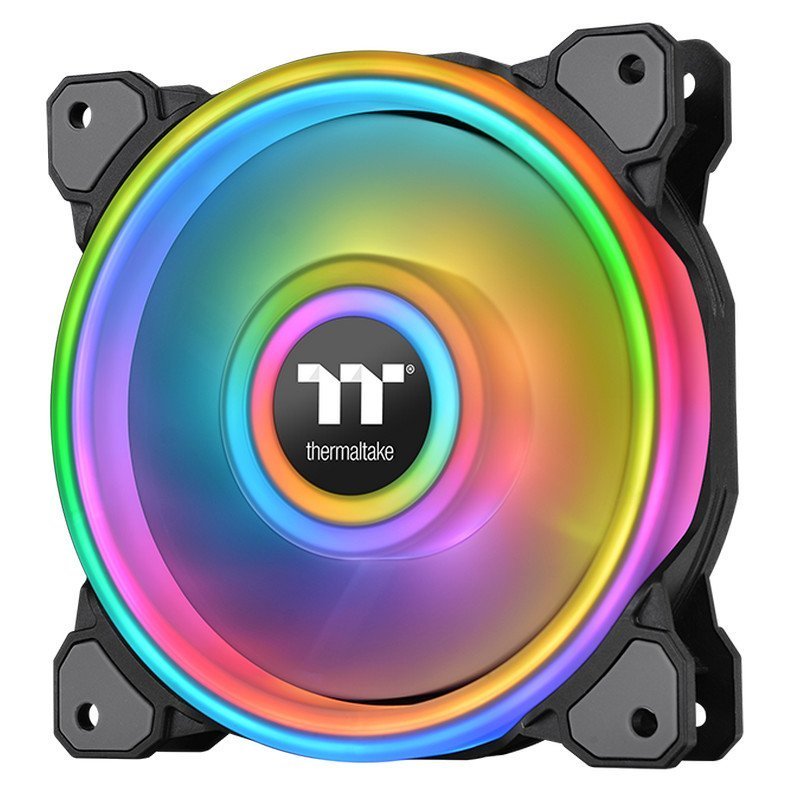 Detalle 2 de Thermaltake Riing Quad 12 RGB Radiator Pack 3 Ventiladores Edición Premium Negro