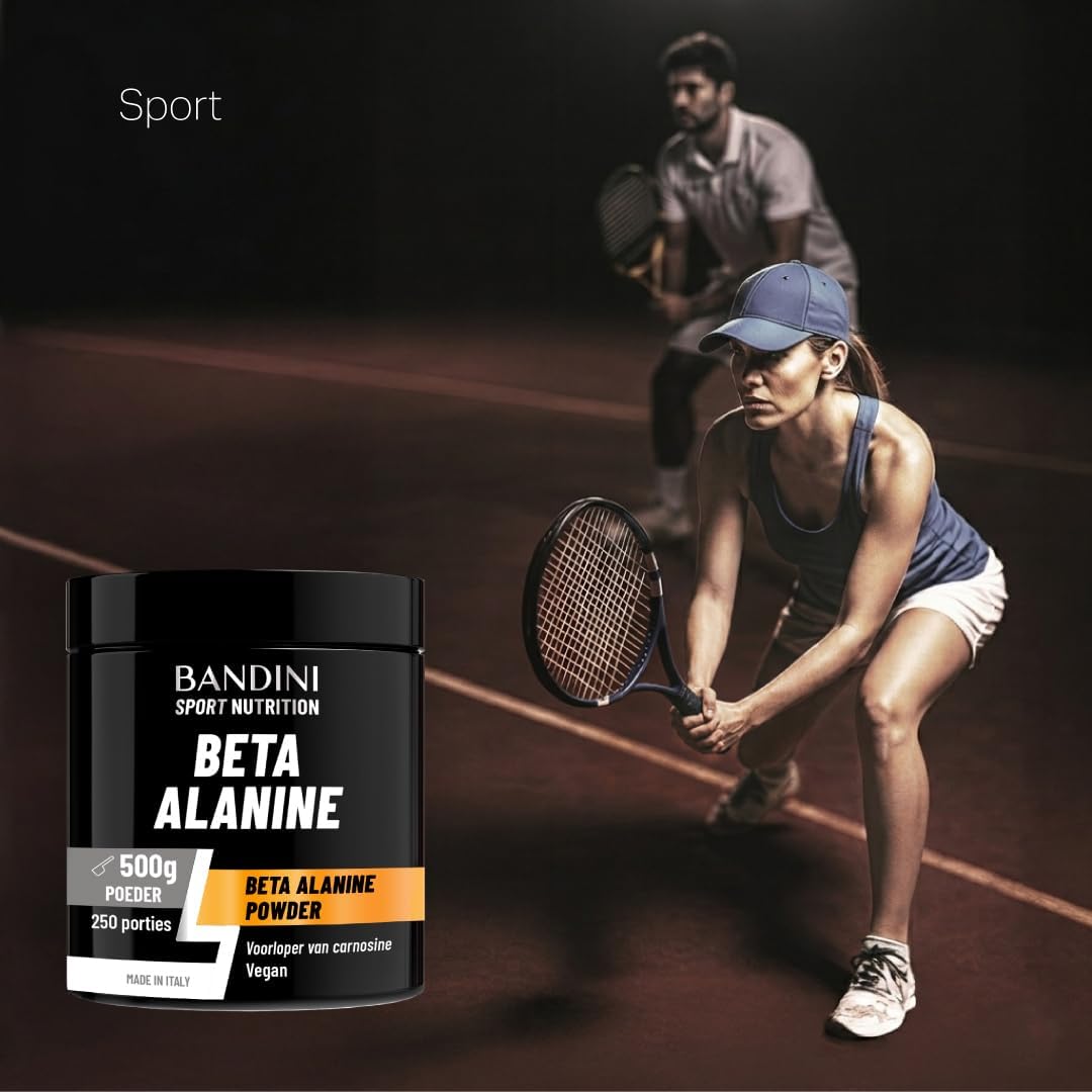 Detalle de BANDINI Beta Alanine poeder 500 g – 99% zuiver, vegan en smaakneutraal