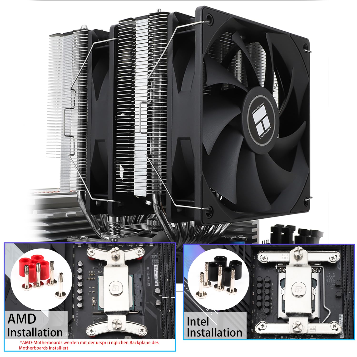 Thumbnail 3 de TR-Thermalright Phantom Spirit 120 SE CPU-Kühler (Doppelturm, 7 Heatpipes, Dual 120-mm, für AM5/AM4 & Intel LGA)