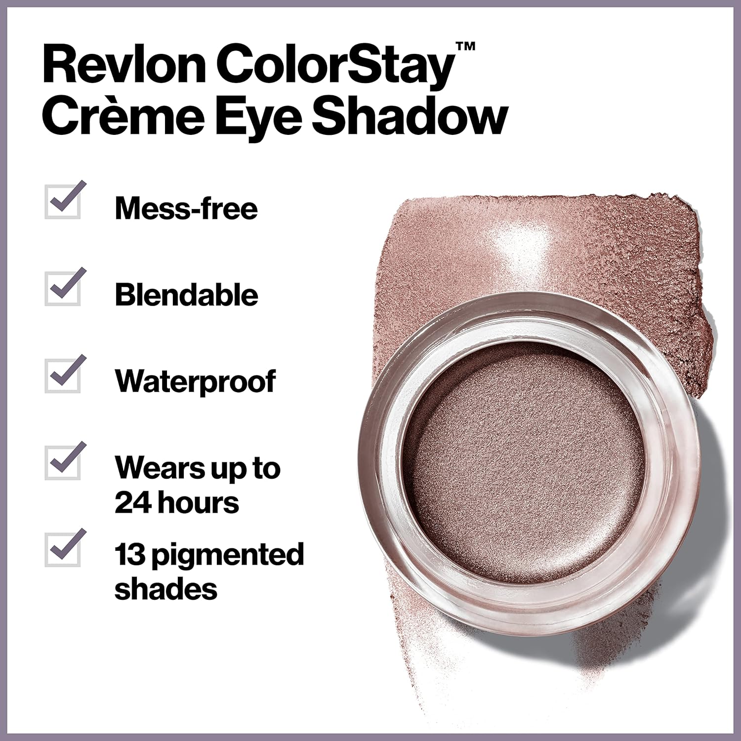 Detalle de Revlon ColorStay Creme-Lidschatten Schokolade 720 – langanhaltender, wasserfester Lidschatten mit integriertem Pinsel