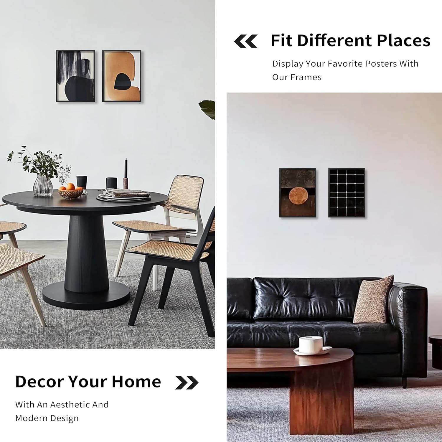 Detalle de DOAI ART 12x16 Black Poster Frame — 2 Pack 🖼