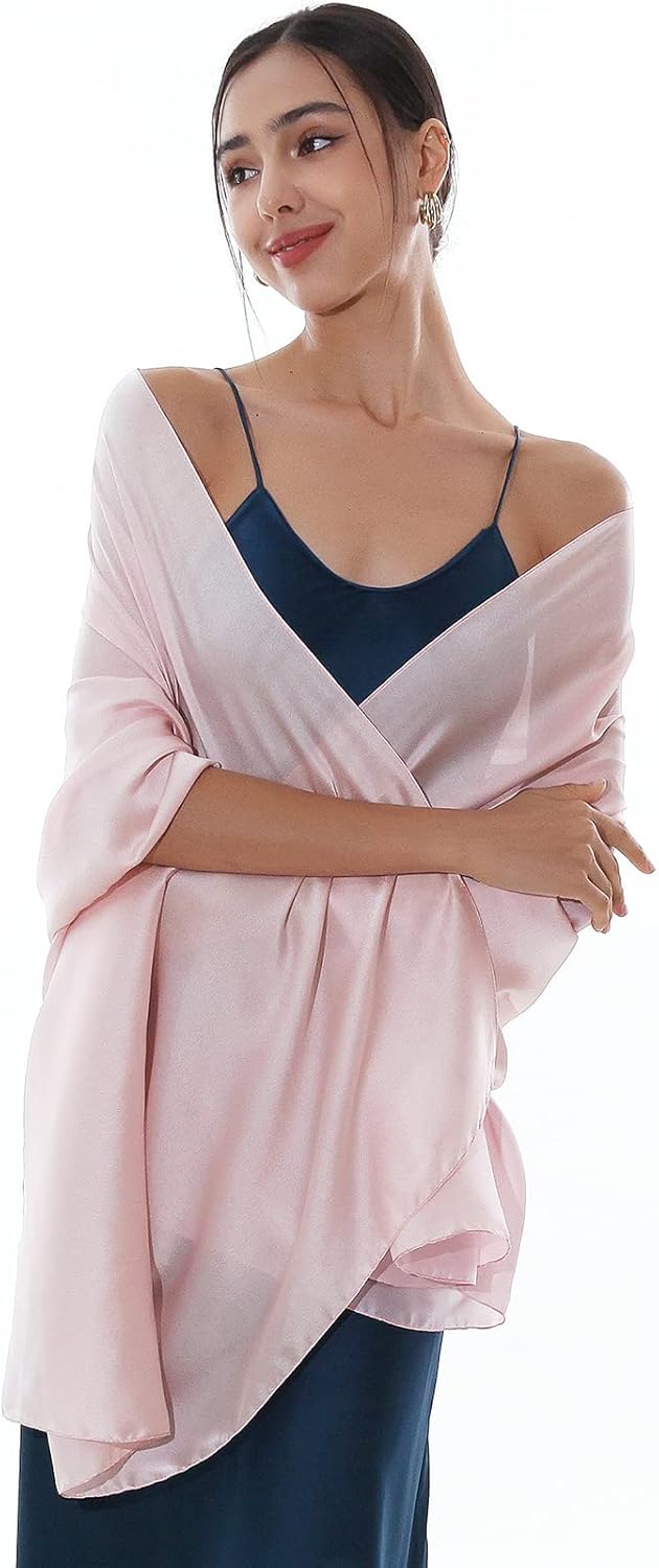 Thumbnail 2 de RIIQIICHY Silky Pashmina Shawls and Wraps for Women – Lightweight Silk-Feel Scarf