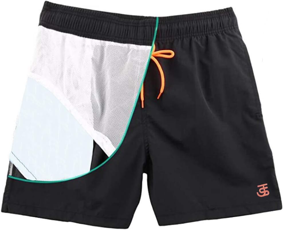 Thumbnail 3 de JustSun Mens Swim Shorts Waterproof Quick Dry Beach Shorts with Mesh Lining