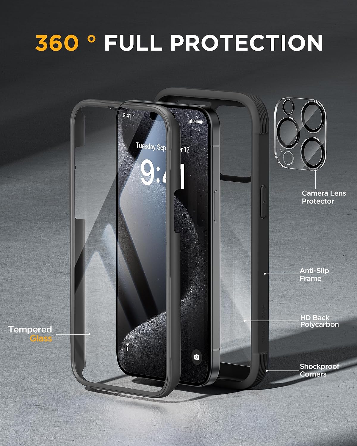 Thumbnail 1 de Miracase iPhone 15 Pro Max glass case 6.7-inch