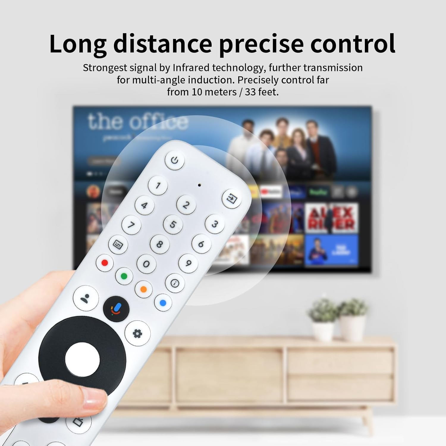 Detalle 1 de TCNOUMT replacement remote for STRONG TV UHD Android TV streaming box (LEAP-S3+)