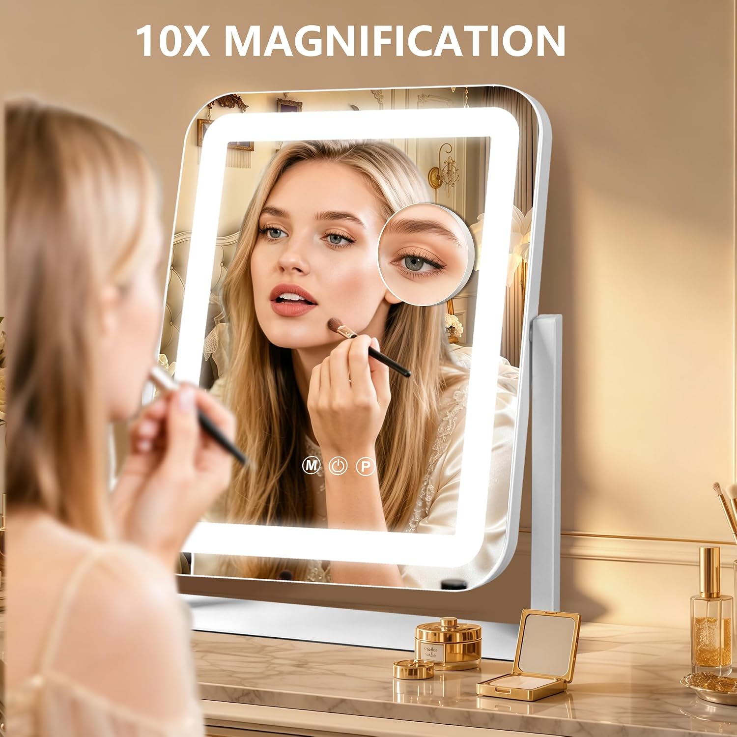 Thumbnail 4 de Ratsamee 13-inch x 15-inch Lighted Vanity Mirror, Dimmable, 3 Light Colours