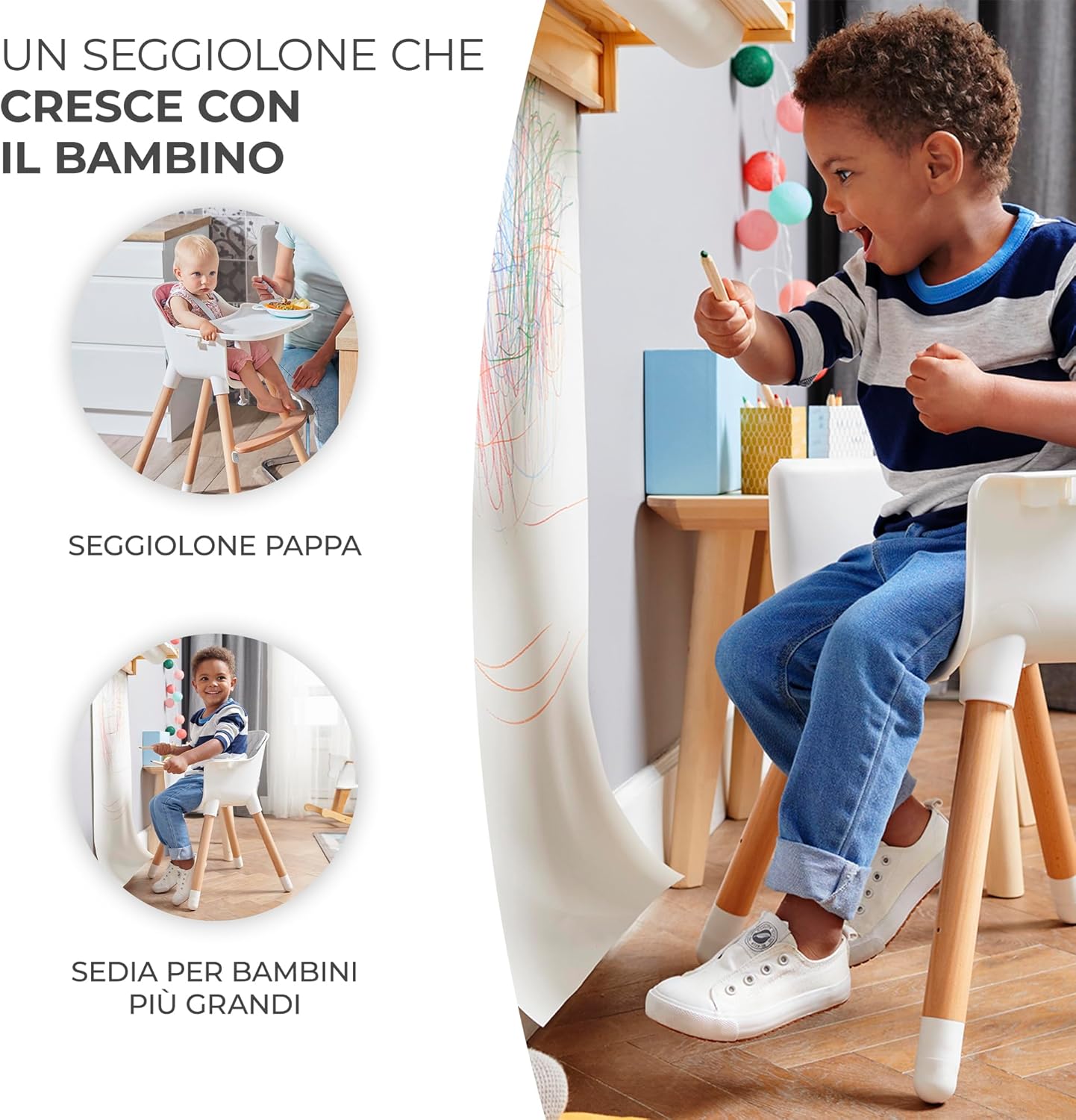 Thumbnail 2 de Kk Kinderkraft Seggiolone Pappa Sienna: seggiolino pappa 6–36 mesi, trasformabile in sedia