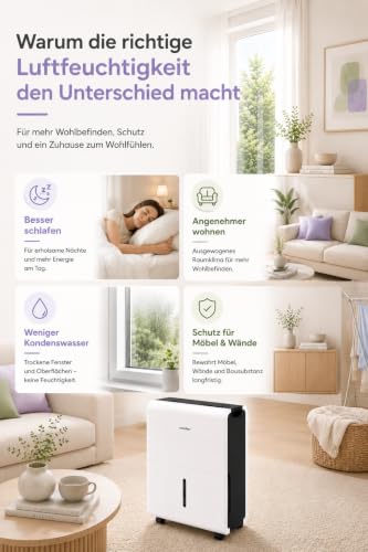 Detalle 2 de Comfee MDDP-50DEN7 Entfeuchter – 50 L/24h, Raumgröße ca. 250 m³ (100 m²)