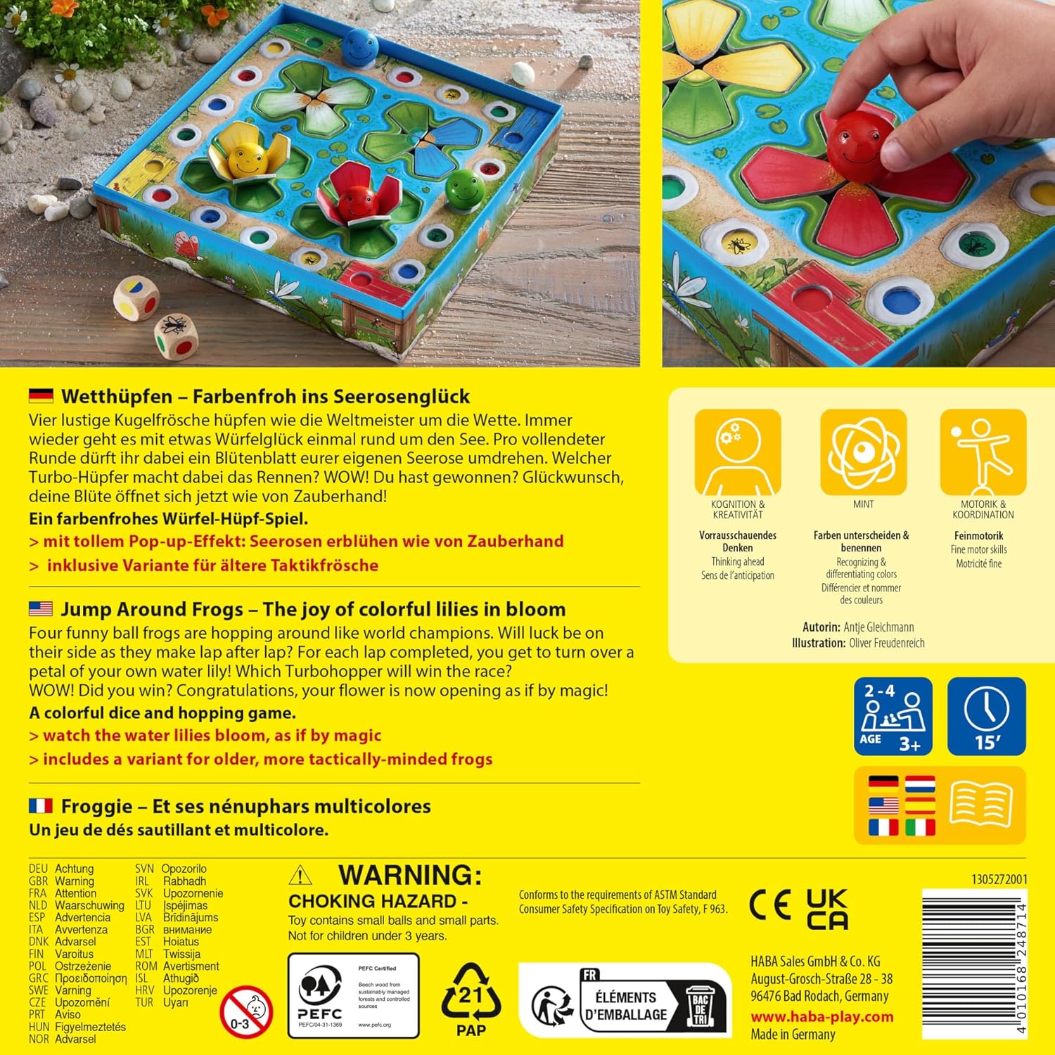 Thumbnail 6 de HABA Wetthüpfen Würfelspiel für Kinder 2–4 Spieler