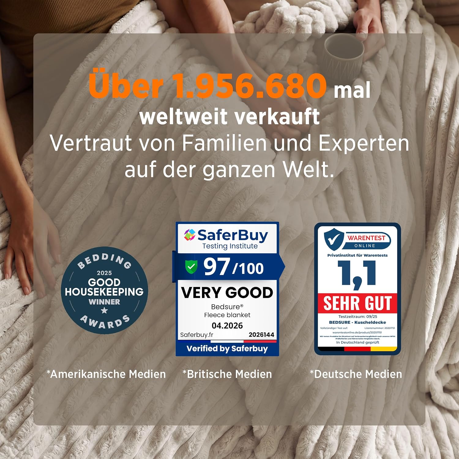 Detalle 2 de BEDSURE Kuscheldecke 150 x 200 cm 🛋