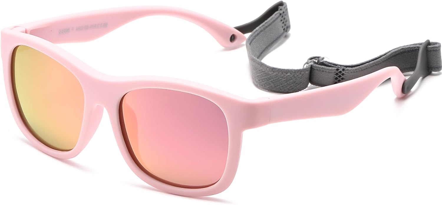 Detalle de Musivon Baby Sonnenbrille 6 Monate – 2,5 Jahre | Polarisierte Brille für Jungen und Mädchen mit flexiblem Rahmen