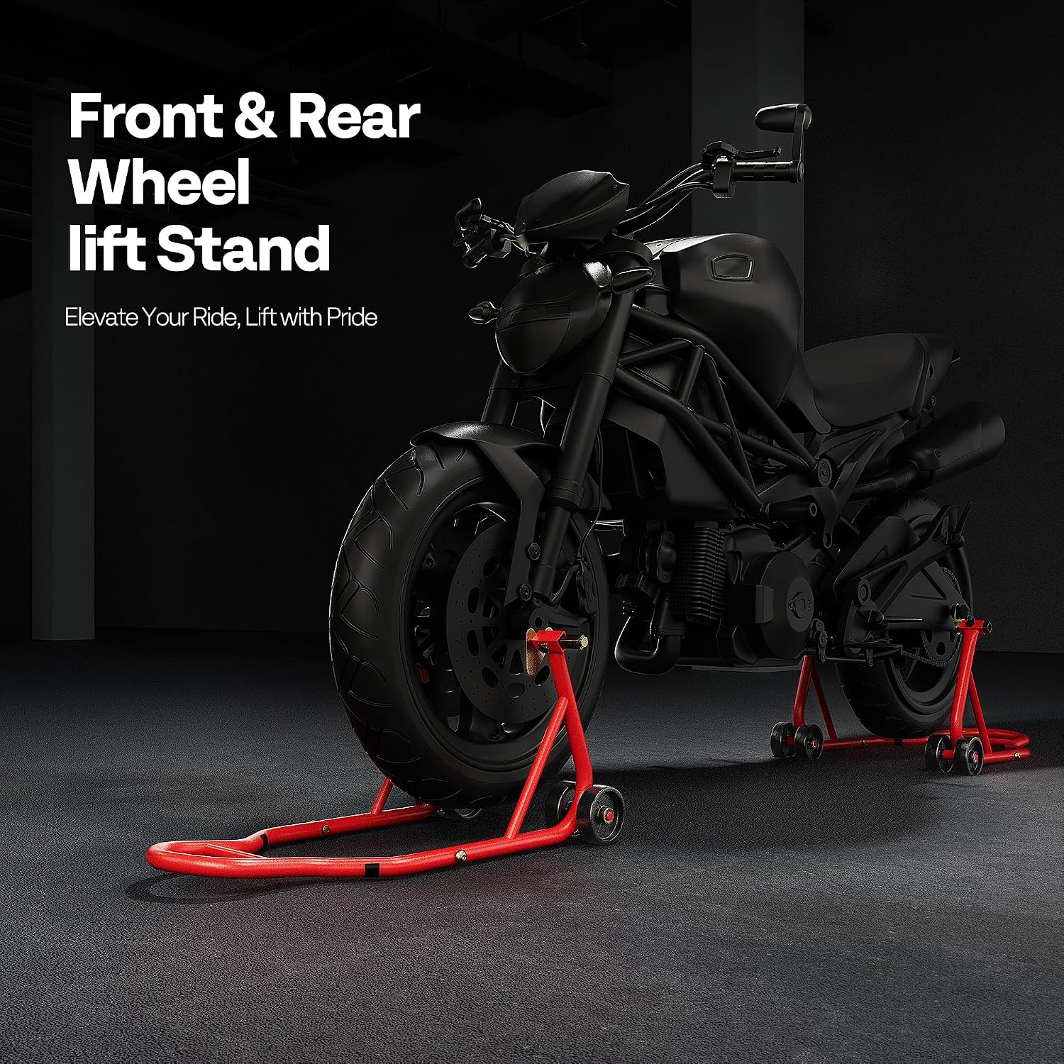 Detalle 2 de SPECSTAR Motorcycle Front and Rear Paddock Lift Stand Set (400kg Capacity)