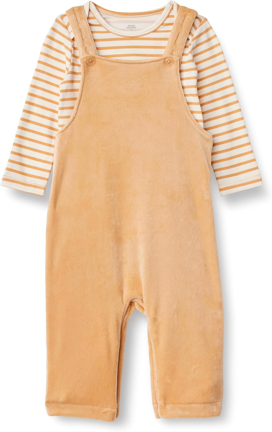 Thumbnail 6 de Amazon Essentials x Sofia Grainge Unisex Babies' Velour Overall and Long Sleeve Bodysuit Set