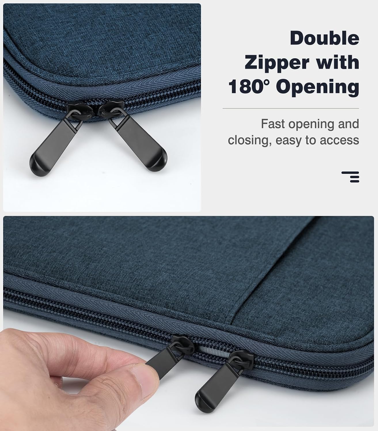 Thumbnail 4 de Dadanism 9–11 Zoll Tablet Tasche Hülle Dunkel Blau – kompatibel mit iPad Pro 11", iPad Air 11", Galaxy Tab 11" und mehr