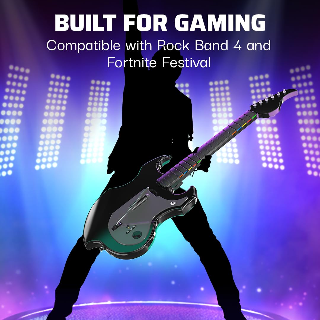 Thumbnail 1 de PDP Gaming RIFFMASTER Wireless Guitar Controller 36 Stunden