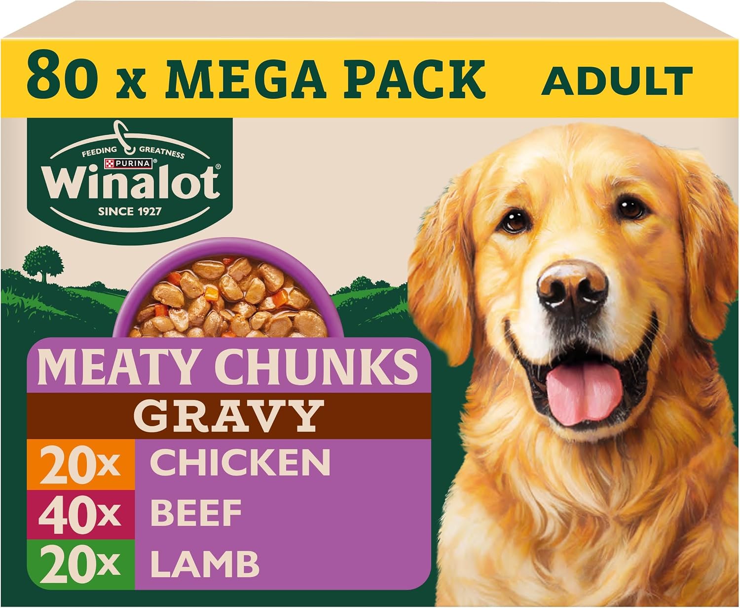 Detalle de WINALOT Sunday Dinner Mixed in Gravy Wet Dog Food 40x100g