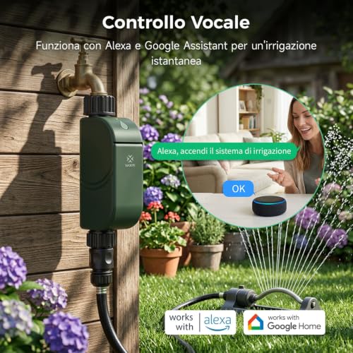Detalle 2 de WOOX Programmatore Irrigazione WiFi Intelligente – Senza Hub Richiesto