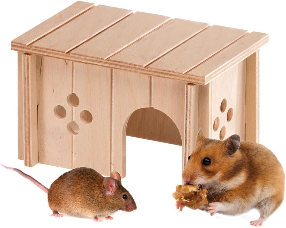 Ferplast Casetta per Criceti, Gerbilli e Topolini SIN 4642 in legno FSC®, ventilata e montaggio senza attrezzi
