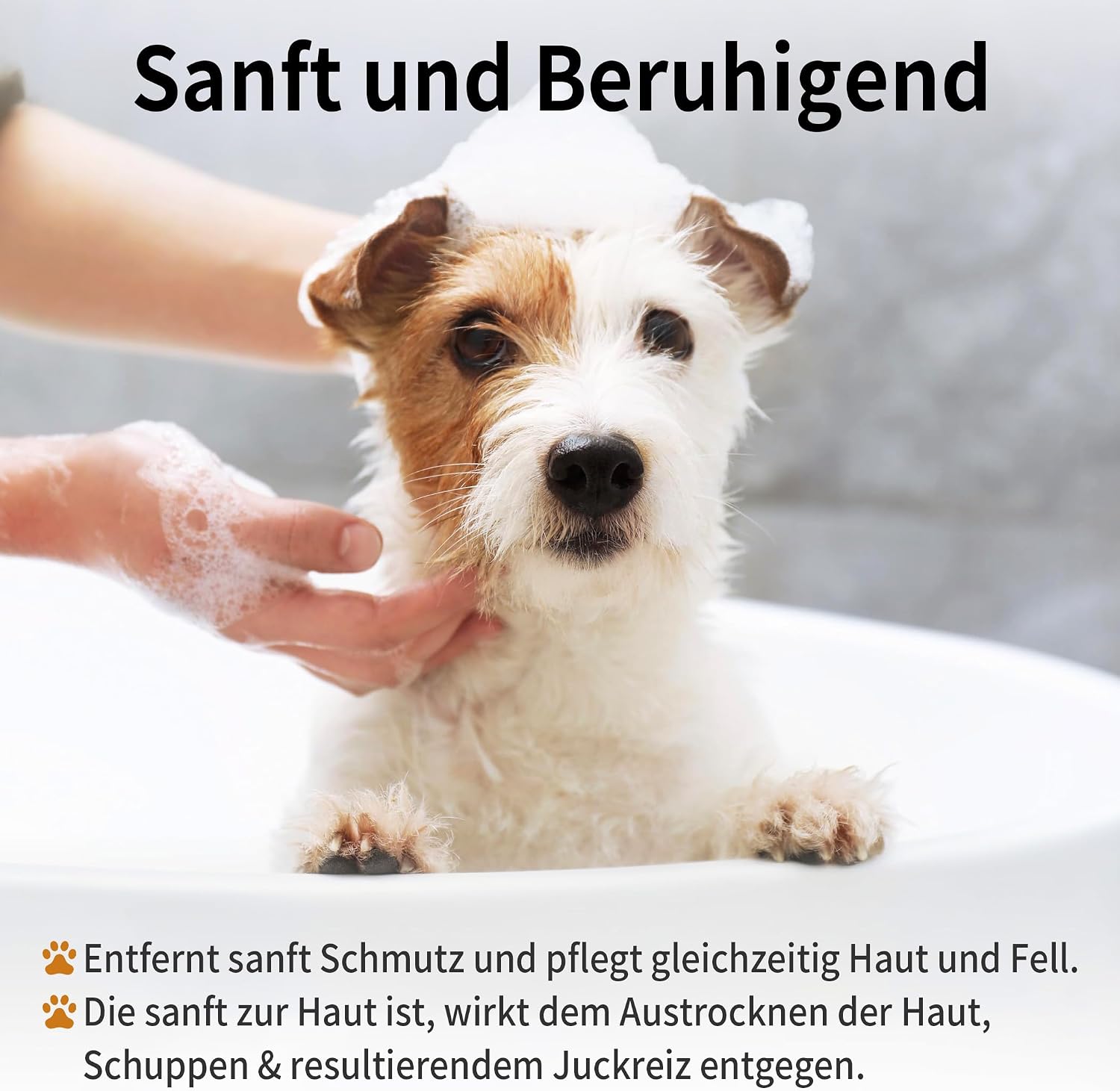 Detalle de PETCLEAR Hundeshampoo mit Kokosöl 500 ml – pH-neutral, hypoallergen & leicht auszuspülen