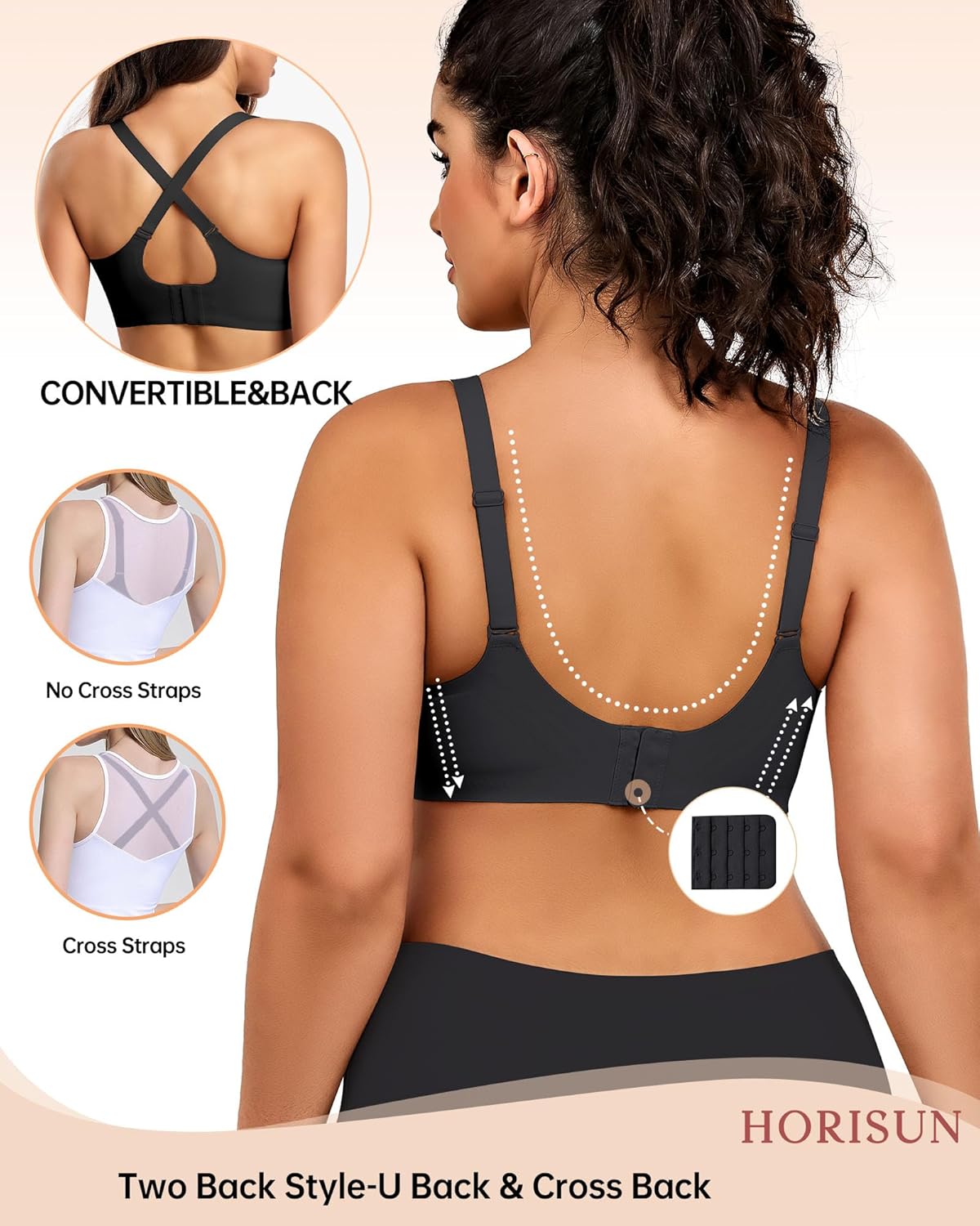 Thumbnail 2 de HORISUN Bügelloser BH Damen – Nahtloser 3D Jelly Strip, Push-up mit starkem Halt, ideal für Schlaf, Yoga & Alltag