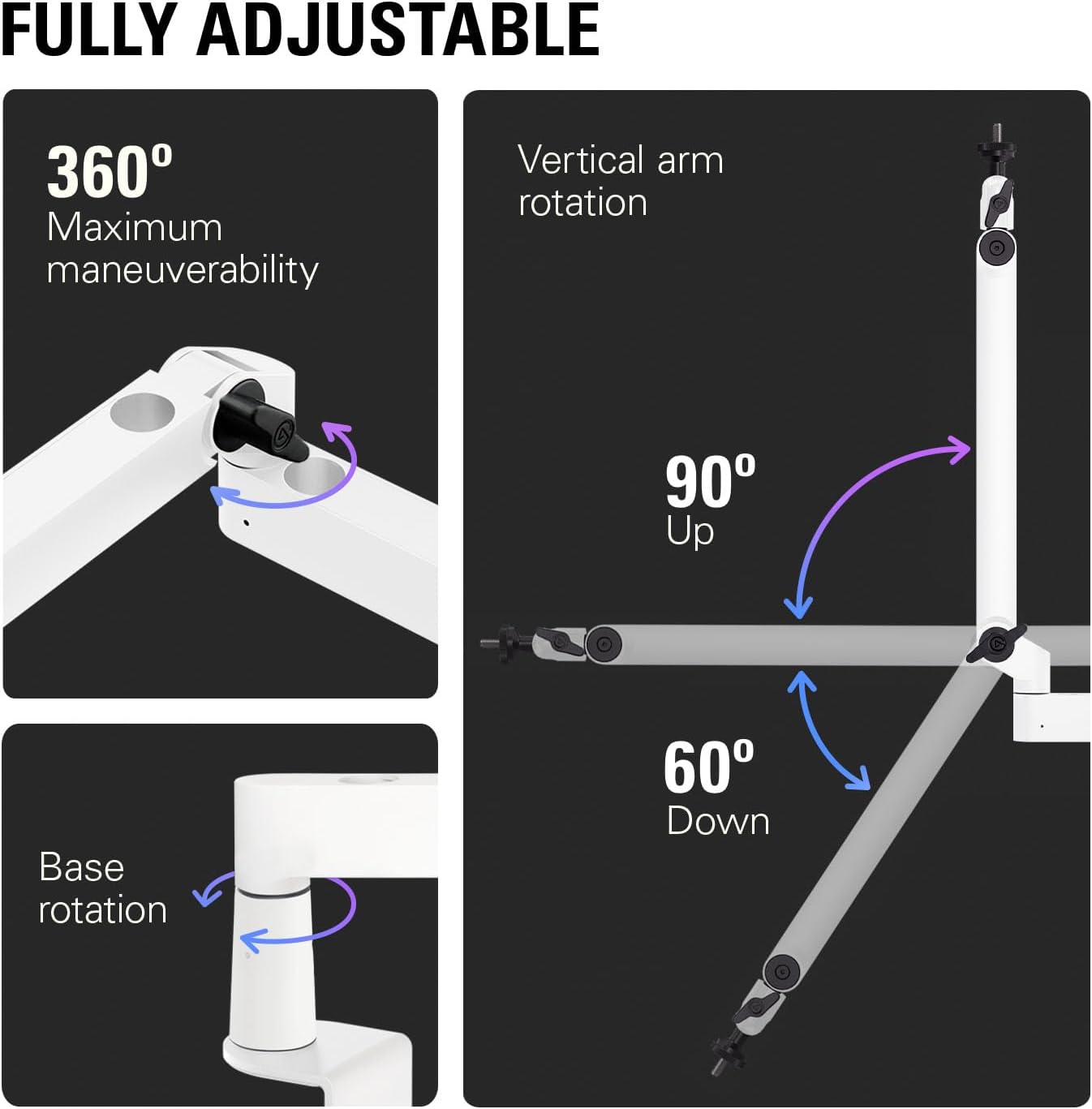 Detalle de Elgato Wave Mic Arm LP White mic arm