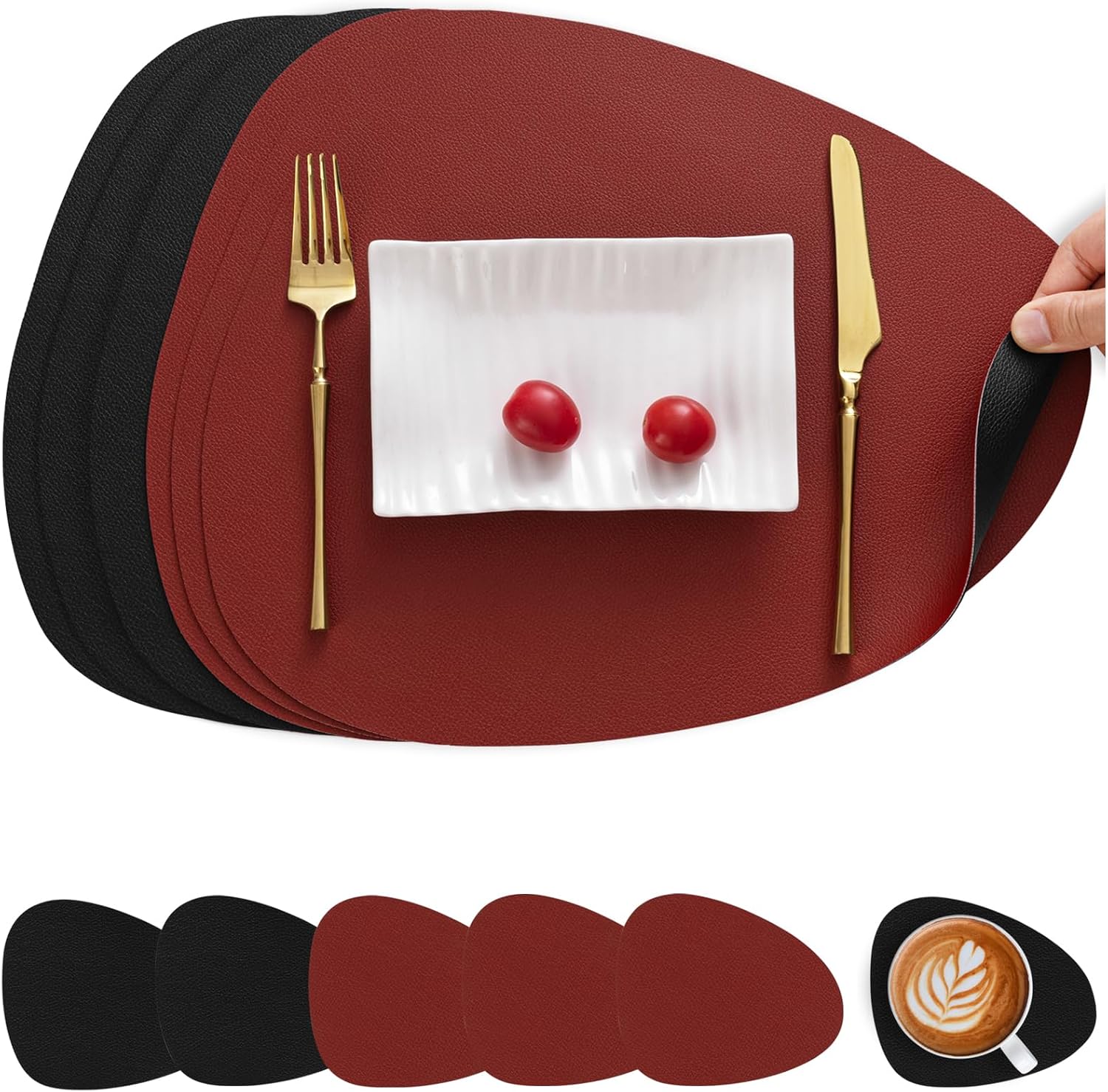Thumbnail 6 de Leder Tischsets Myir JUN im Set 6