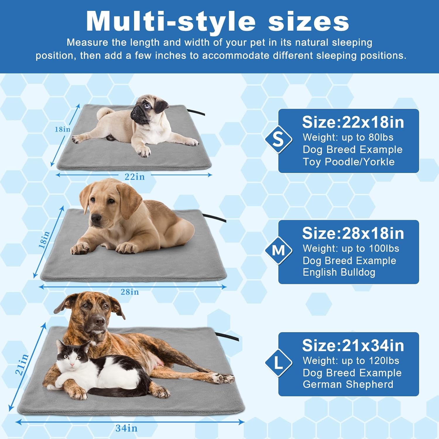 Detalle 2 de RC SLL Heated Pet Bed Pad 71 x 46 cm – waterproof heated mat with smart thermostat