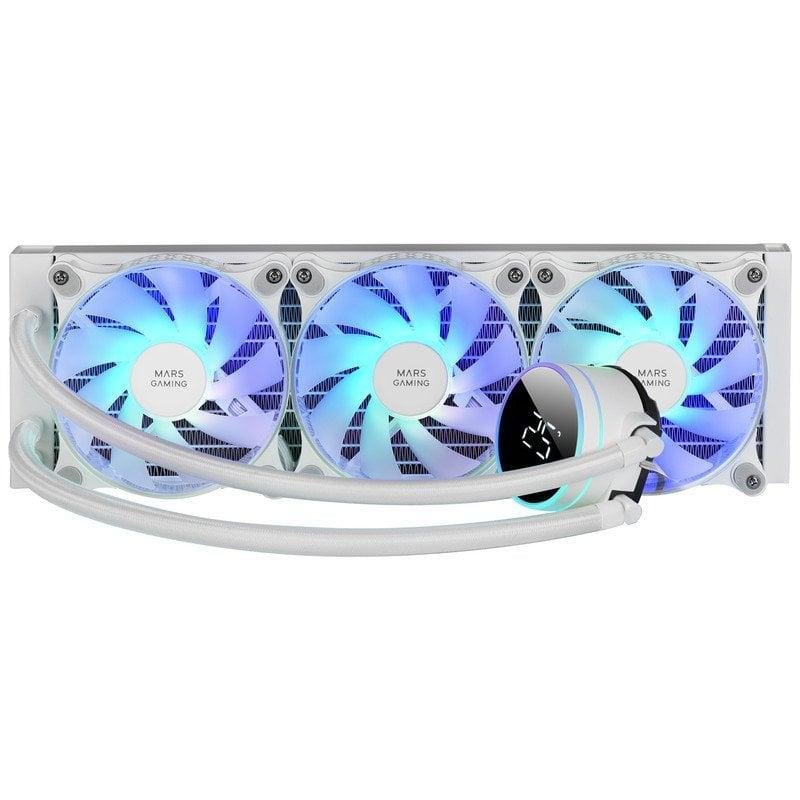 Detalle 2 de Mars Gaming ML-LCD360: Refrigeración líquida AIO 360mm con 3 vent. FDB ARGB y LCD