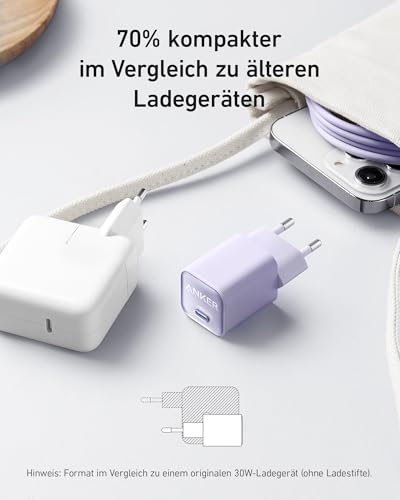 Thumbnail 2 de Anker 511 Nano 3 – 30W GaN USB‑C Ladegerät, PPS Schnellladen, kompakt