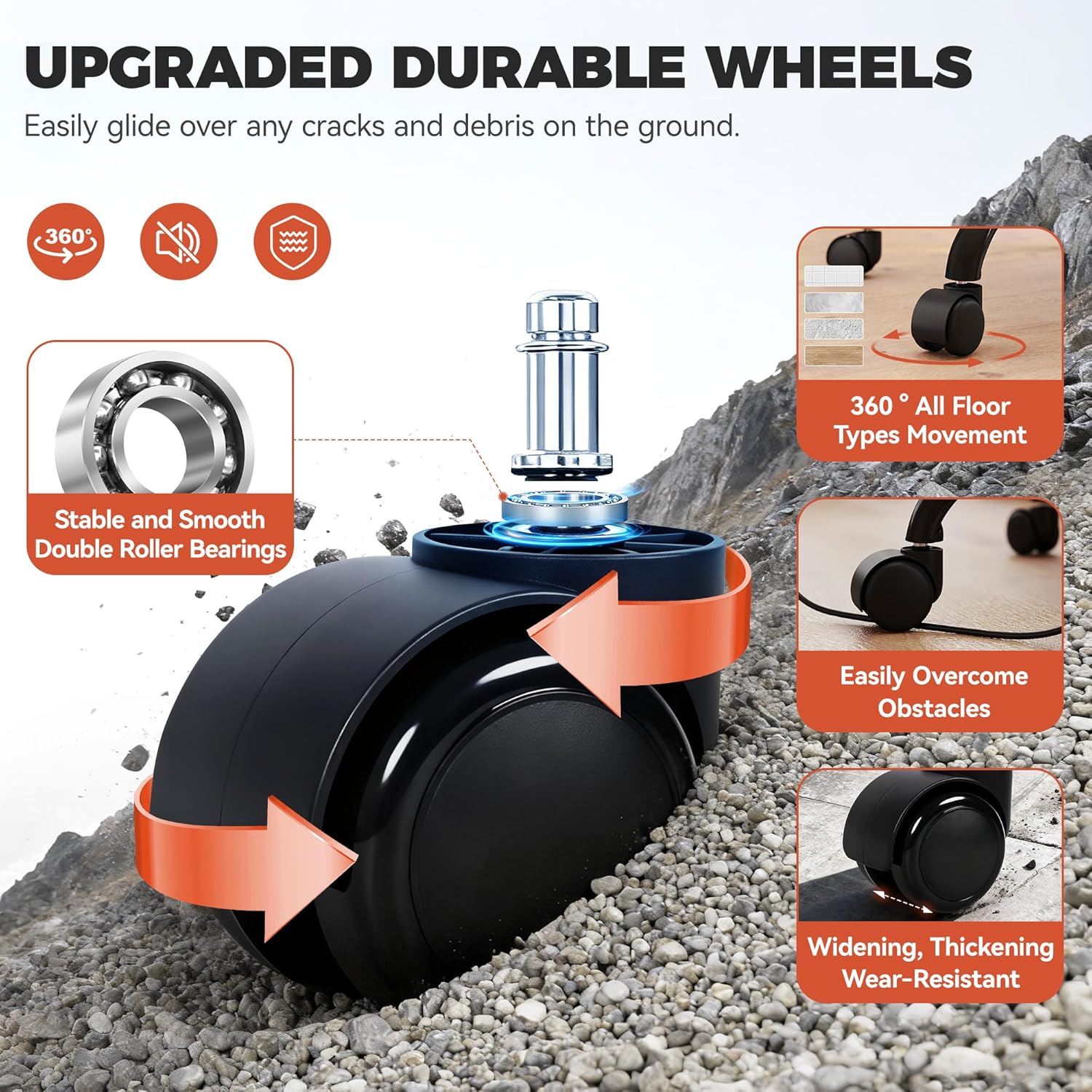 Thumbnail 3 de Shop Stool with Wheels 17.3–23.5"