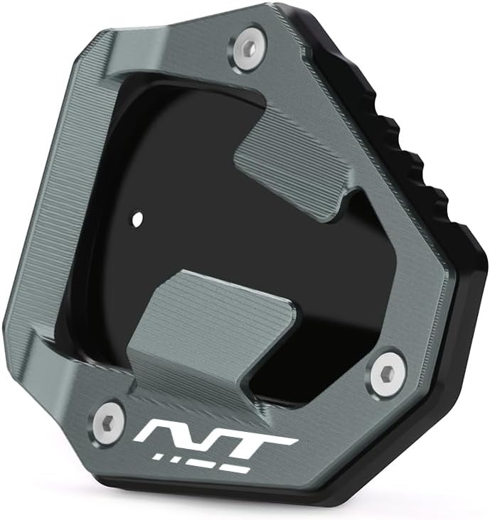 Detalle de Modeer Cavalletto laterale esteso per Honda NT 1100 / NT1100 DCT (anni 2022–2025) – accessorio CNC grigio